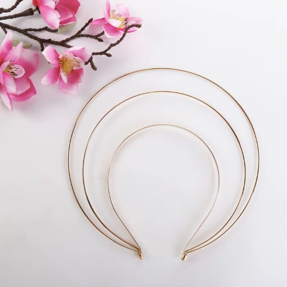 Double Halo BNIP gold Metal Headband Costume